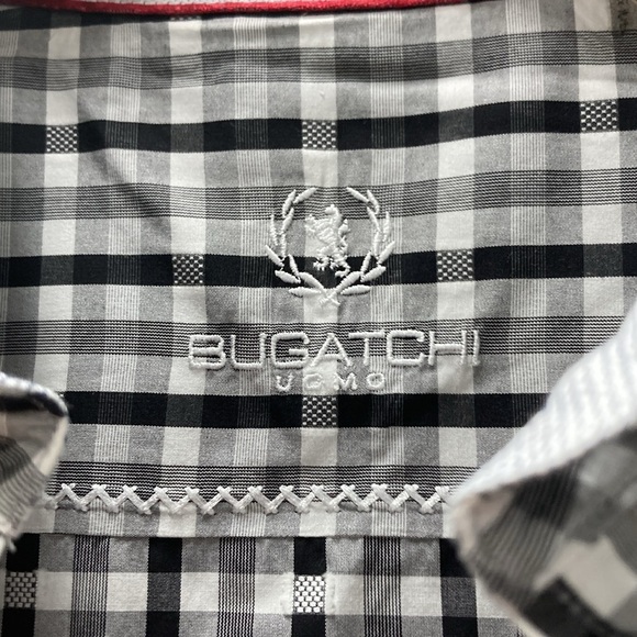 Bugatchi Black and White Casual Button Down Shirt - Picture 2 of 3